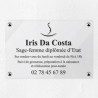 Plaque sage-femme en plexiglas transparent 30x20cm