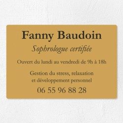 Plaque sophrologue économique en PVC gravoply 30x20cm