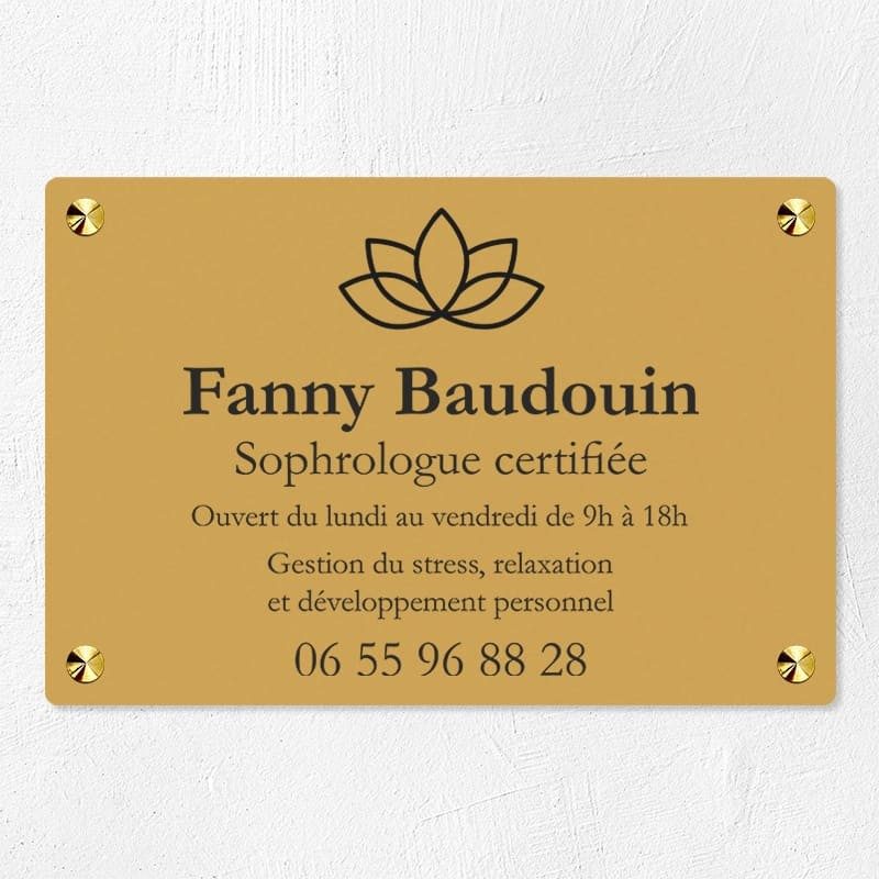 Plaque sophrologue économique en PVC gravoply 30x20cm Plaque sophrologue économique en PVC gravoply 30x20cm