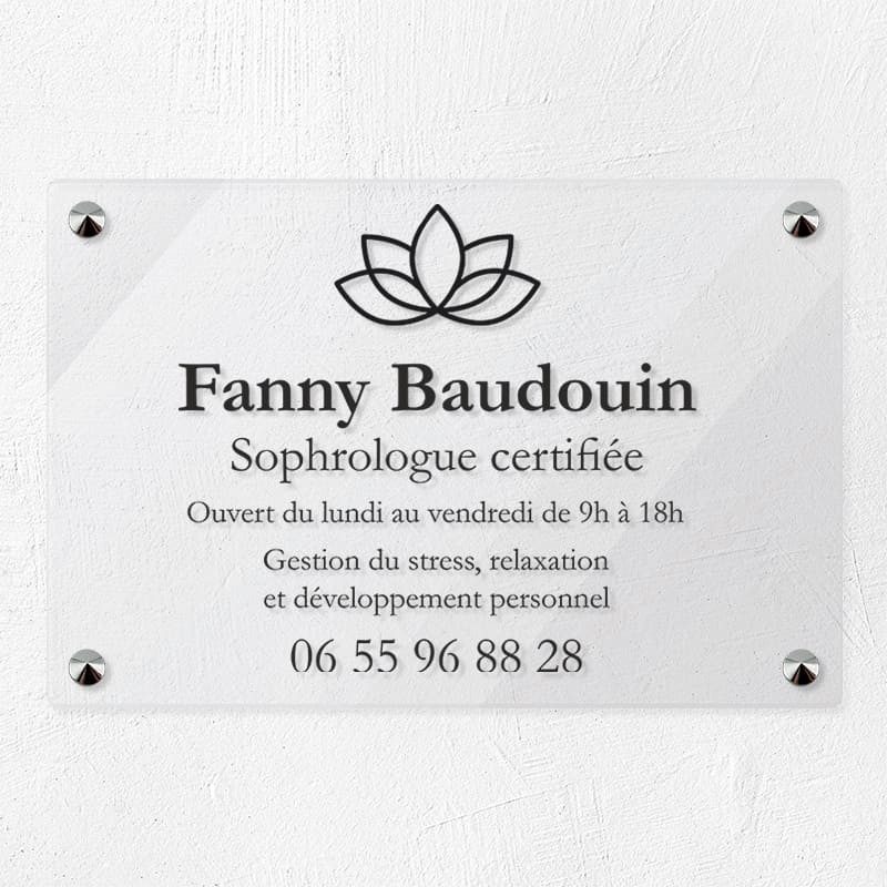 Plaque sophrologue en plexiglas transparent 30x20cm Plaque sophrologue en plexiglas transparent 30x20cm
