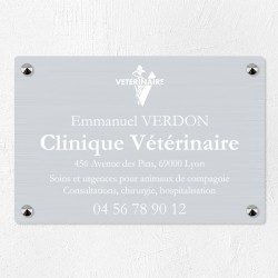 Plaque vétérinaire en aluminium 30x20cm
