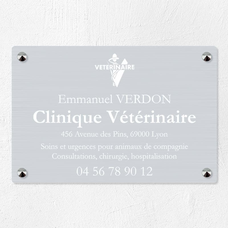 Plaque vétérinaire en aluminium 30x20cm