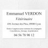 Plaque vétérinaire en plexiglas quadri et logo 30x20cm