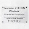 Plaque vétérinaire en plexiglas transparent 30x20cm
