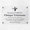 Plaque vétérinaire en plexiglas transparent 30x20cm
