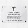Plaque personnalisée en plexiglas transparent 30x20cm｜Plaque pro