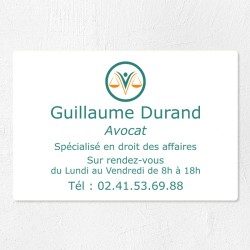 Plaque en plexiglas quadri avec logo couleur 30x20cm｜Plaque pro