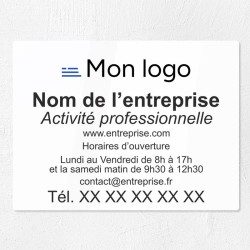 Plaque en plexiglas quadri avec logo couleur 40x30cm