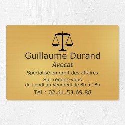 Plaque personnalisée en laiton 30x20cm｜Plaque professionnelle