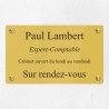 Plaque professionnelle en plexiglas gravé 25x15cm