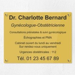 Plaque professionnelle en plexiglas gravé 40x30cm