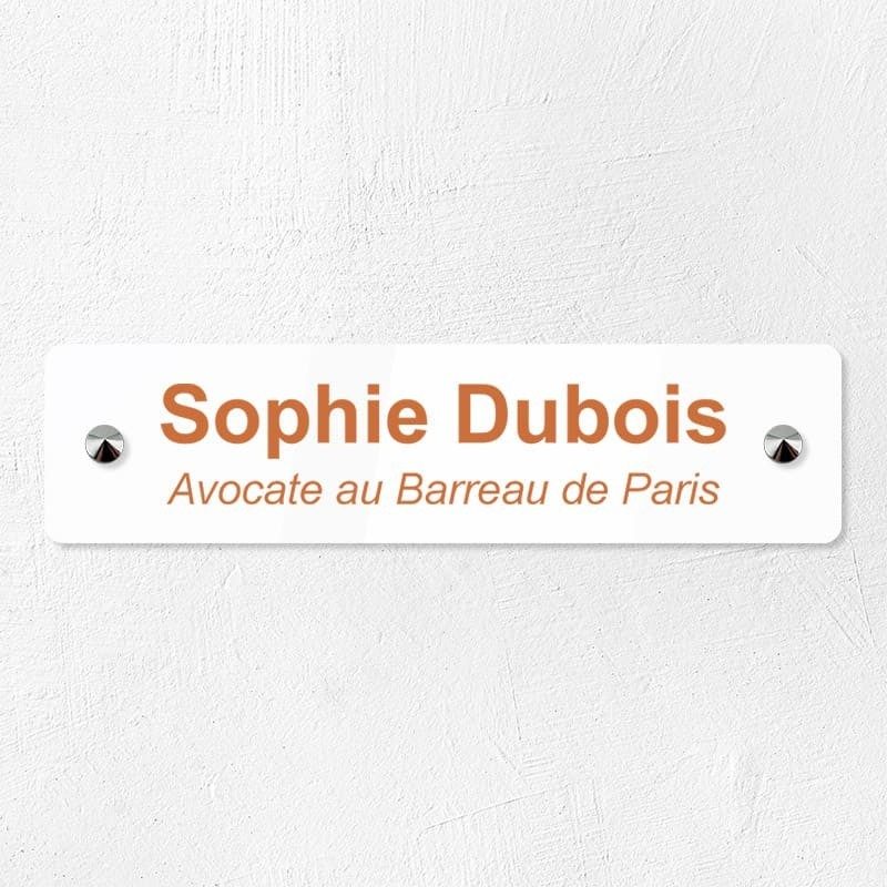Plaque en plexiglas quadri avec logo couleur 20x5cm Plaque en plexiglas quadri avec logo couleur 20x5cm