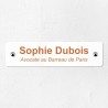 Plaque en plexiglas quadri avec logo couleur 20x5cm