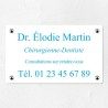 Plaque en plexiglas quadri avec logo couleur 25x15cm