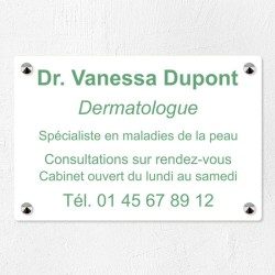 Plaque en plexiglas quadri avec logo couleur 30x20cm｜Plaque pro