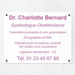 Plaque en plexiglas quadri avec logo couleur 40x30cm