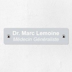 Plaque professionnelle en aluminium 20x5cm