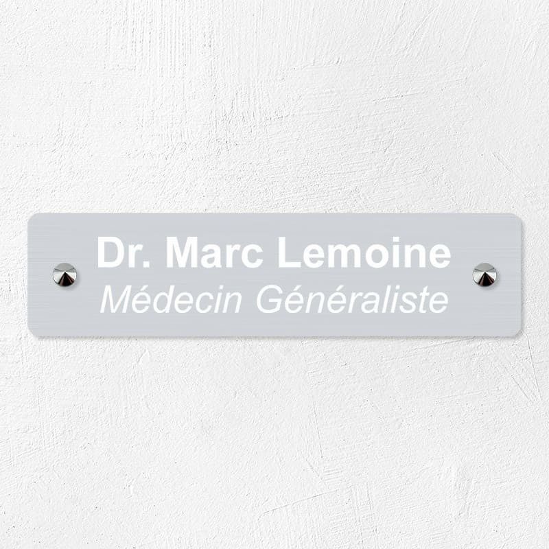 Plaque professionnelle en aluminium 20x5cm Plaque professionnelle en aluminium 20x5cm