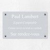 Plaque professionnelle en aluminium 25x15cm