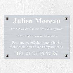 Plaque personnalisée en aluminium 30x20cm｜Plaque professionnelle