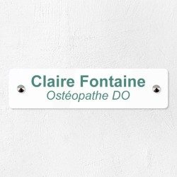 Plaque professionnelle dibond 20x5cm