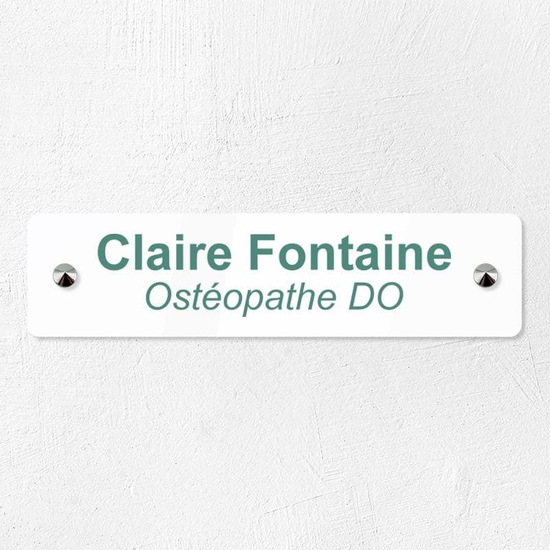 Plaque professionnelle dibond 20x5cm Plaque professionnelle dibond 20x5cm