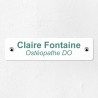 Plaque professionnelle dibond 20x5cm