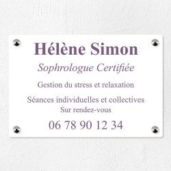 Plaque éco en dibond aspect aluminium 30x20cm｜Plaque professionnelle