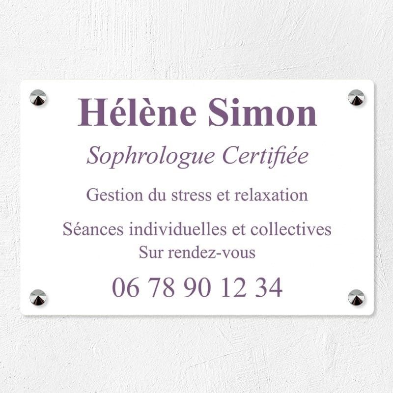 Plaque éco en dibond aspect aluminium 30x20cm｜Plaque professionnelle