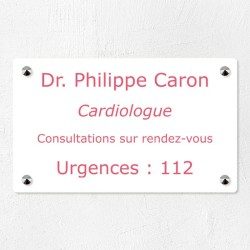 Plaque professionnelle dibond 25x15cm