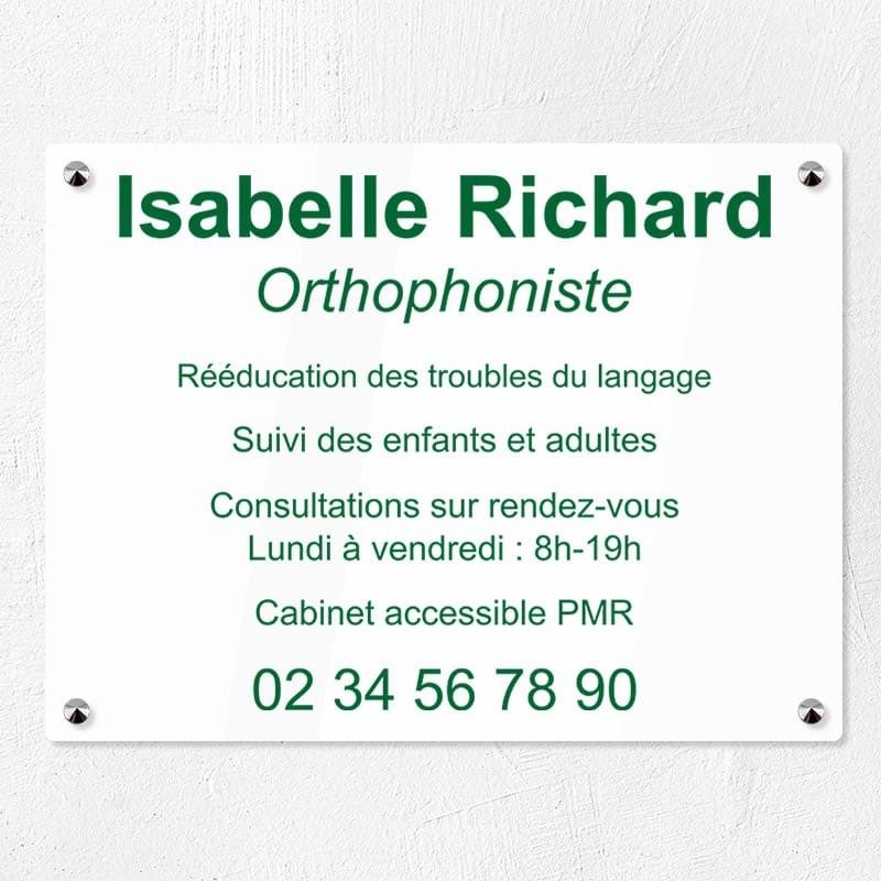 Plaque professionnelle dibond 40x30cm Plaque professionnelle dibond 40x30cm