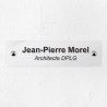 Plaque professionnelle en plexiglas transparent 20x5cm