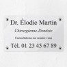 Plaque professionnelle en plexiglas transparent 25x15cm