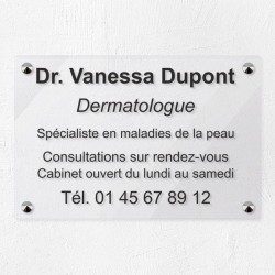 Plaque personnalisée en plexiglas transparent 30x20cm｜Plaque pro