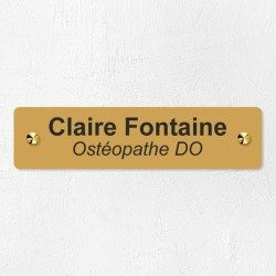 Plaque professionnelle économique en PVC gravoply 20x5cm