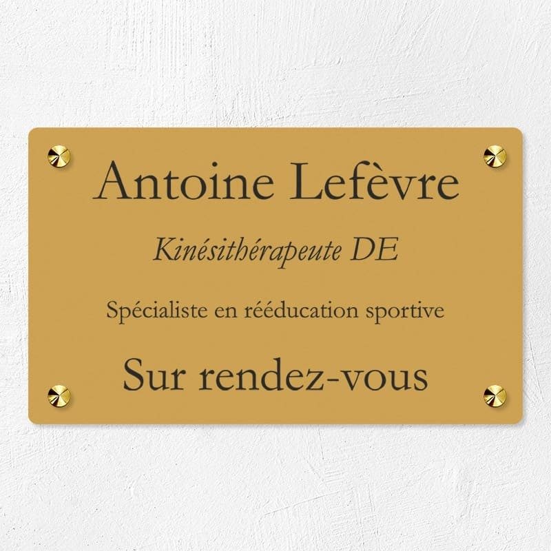 Plaque professionnelle économique en PVC gravoply 25x15cm Plaque professionnelle économique en PVC gravoply 25x15cm
