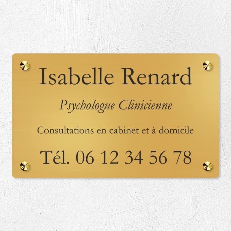 Plaque professionnelle en laiton 25x15cm Plaque professionnelle en laiton 25x15cm