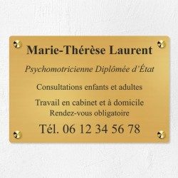 Plaque personnalisée en laiton 30x20cm｜Plaque professionnelle