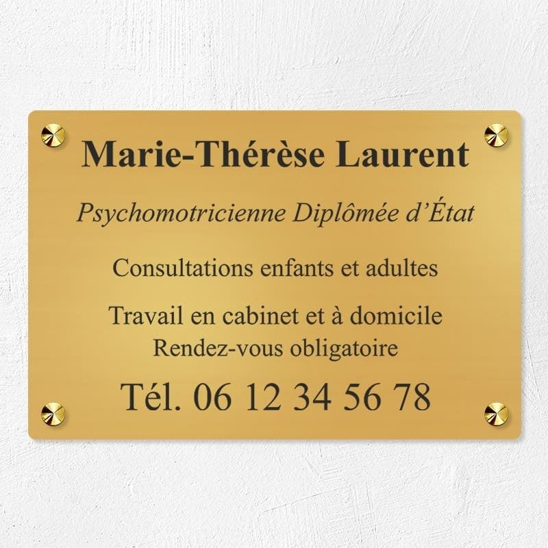 Plaque personnalisée en laiton 30x20cm｜Plaque professionnelle