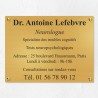 Plaque professionnelle en laiton 40x30cm