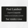 Plaque professionnelle en plexiglas gravé 25x15cm