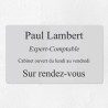 Plaque professionnelle en plexiglas gravé 25x15cm