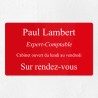 Plaque professionnelle en plexiglas gravé 25x15cm