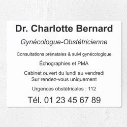 Plaque professionnelle en plexiglas gravé 40x30cm