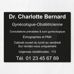 Plaque professionnelle en plexiglas gravé 40x30cm