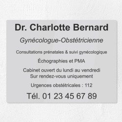 Plaque professionnelle en plexiglas gravé 40x30cm