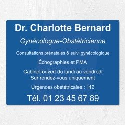 Plaque professionnelle en plexiglas gravé 40x30cm