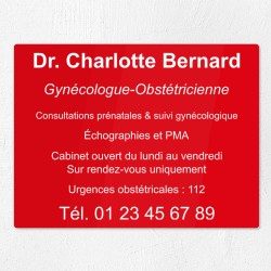 Plaque professionnelle en plexiglas gravé 40x30cm