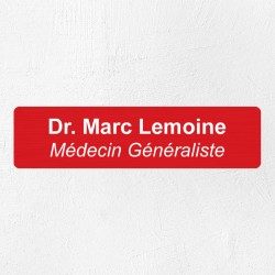 Plaque professionnelle en aluminium 20x5cm