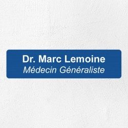 Plaque professionnelle en aluminium 20x5cm